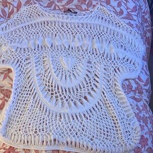 Denim 24/7 Cream Crochet Top
